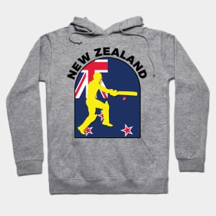 New Zealand Cricket Batsman New Zealand Flag Hoodie